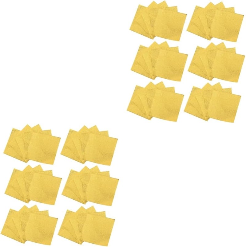 Luxshiny 400pcs Gold Aluminum Foil Chocolate Wrappers 2 Pack for Homemade Sweets and Crafts - Image 1